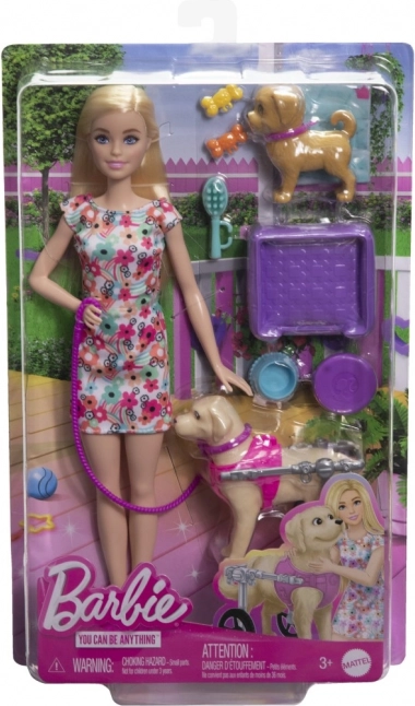 Barbie with Puppy on Wheelchair