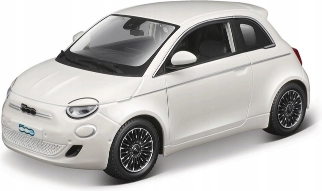 Fiat 500E 2023 valge mudel mõõtkavas 1:24