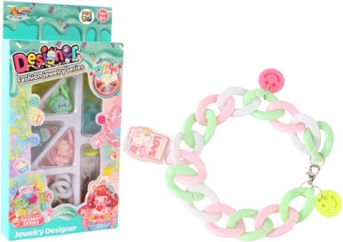 Fashion Academy kit for making a pastel bracelet with charms