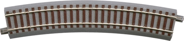 ROCO geoLINE curved track with roadbed, R502.7 mm, 22.5°, H0