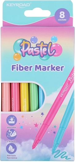 Pastelsed pestavad markerid KEYROAD, 8 tk