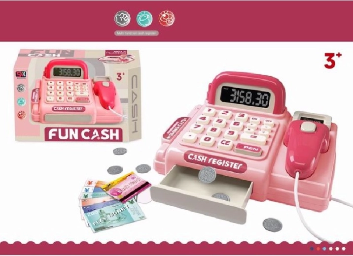 Lastele mõeldud elektrooniline kassa Fun Cash Pink