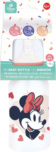 MINNIE beebipudel 240 ml koolikuvastase süsteemiga