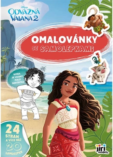 A4 värviraamat kleepsudega Vaiana 2