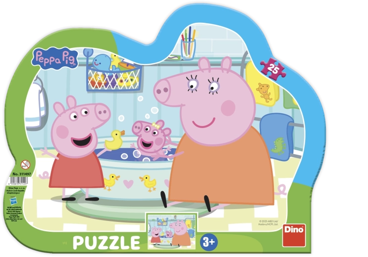 Laste lauapuzzle Peppa Pig vannis, 25 tükki