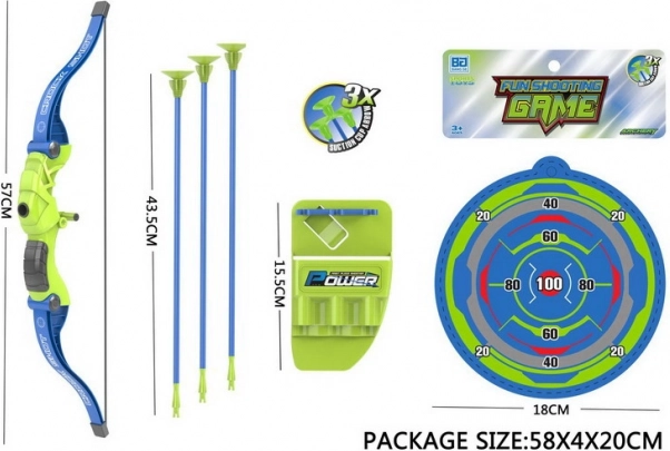 Sinine vibu noolte ja märklauaga 57 cm