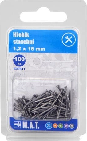 Construction nails 16 × 1.2 mm, 100 pcs