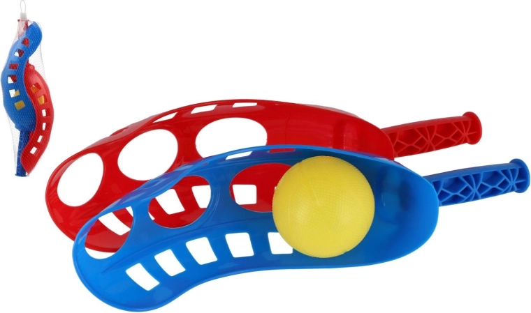 Ball throw-and-catch set with two scoop baskets