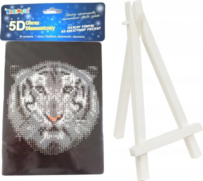 Teemandimaal „Valge tiiger“ 15 × 20 cm koos alusega – NORIMPEX