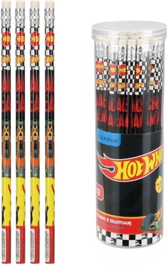 Harilik pliiats kustukummiga Hot Wheels HB – 1 tk