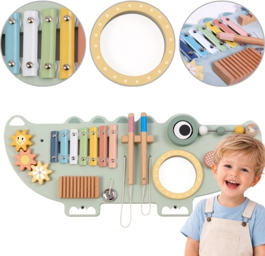 Puidust tegevustahvel krokodill TOOKY TOY