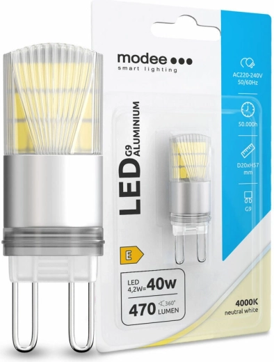 LED-lamp G9 Modee Aluminium 4,2 W neutraalne valge