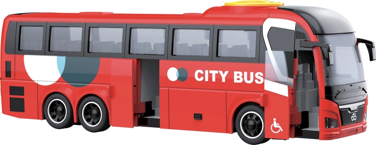 City Service Car linnabuss 1:16 punane