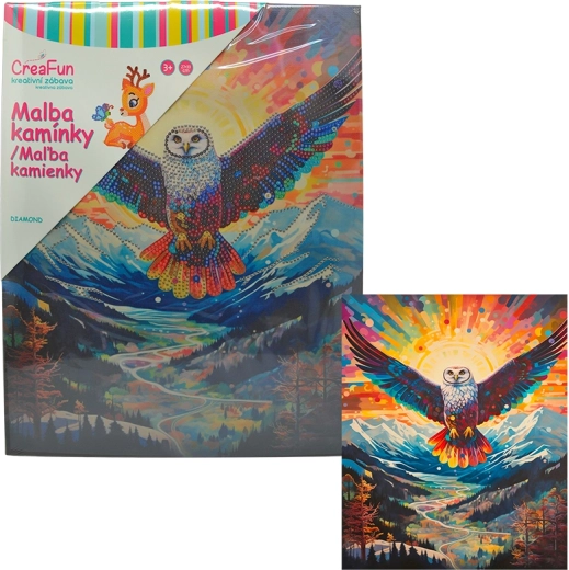 Teemantmaal – öökull 27 × 33 cm
