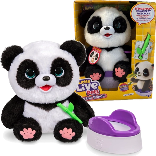 Interaktiivne plüššpanda ChuChu potiga LITTLE LIVE PETS