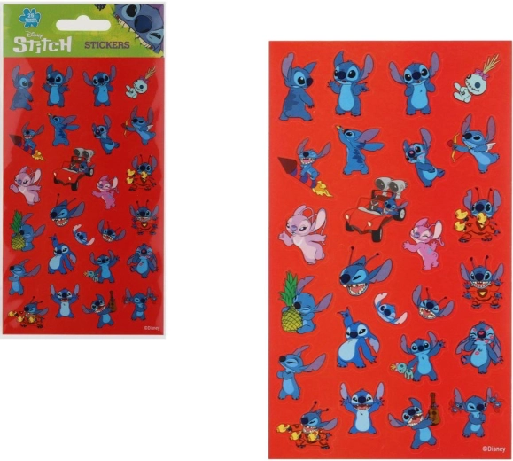 Lilo & Stitch red stickers, 25 pcs