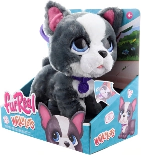FurReal Walkalots prantsuse buldog – interaktiivne plüüskoer rihmaga 20 cm