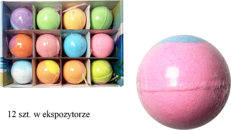 Fizzing bath bomb with a surprise