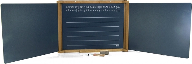 Jeujura puidust kolmeosaline seinale kinnitatav multifunktsionaalne tahvel 156 × 43 cm koos tarvikutega