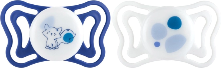 Chicco PhysioForma Light silikoonist ortodontilised lutid, sinised 16–36 kuud 2 tk