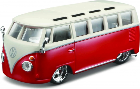 Bburago Volkswagen Van Samba 1:32 punavalge mudel