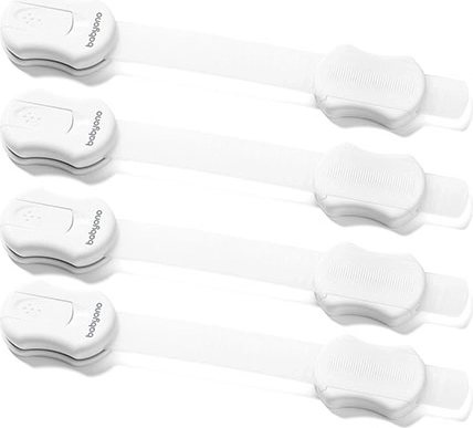 BABYONO universaalne laste turvalukk, valge, 4 tk