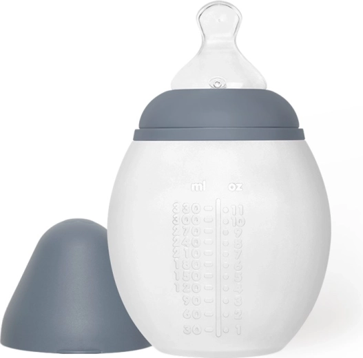 Élhée anti-colic baby bottle 330 ml blue grey