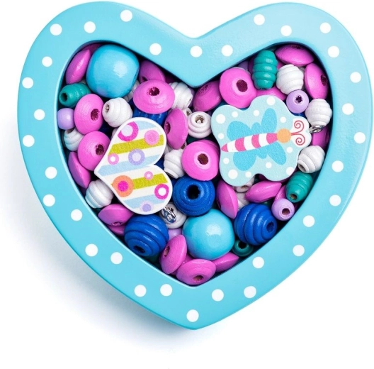 Small Heart Beads, Turquoise