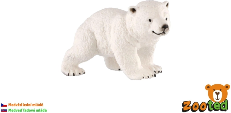Plastic Polar Bear Cub, 6 cm