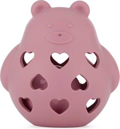 Petite&Mars silikoonist kõristi ja närimislelua Bear Basil dusty rose