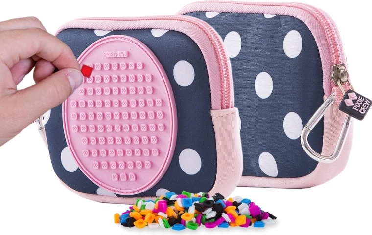 Pixie Crew Universal Case, Blue with White Polka Dots