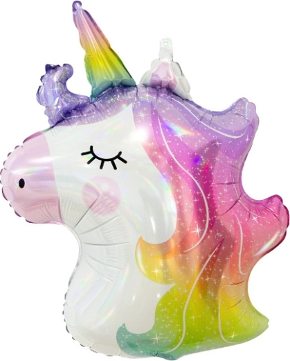 Foil Balloon Unicorn – Glossy Rainbow