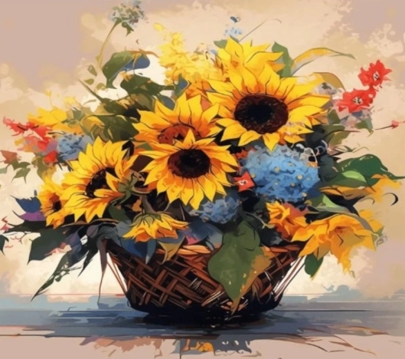 Norimpex teemantmaal „Päevalilled“ 30 × 40 cm