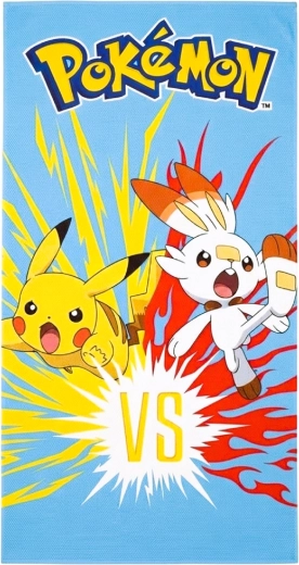 Kiiresti kuivav Pokémoni Pikachu ja Scorbunny käterätik
