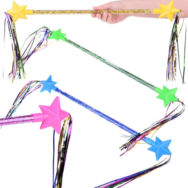 Võluv võlukepp koos võimlemiskepi ja lintidega