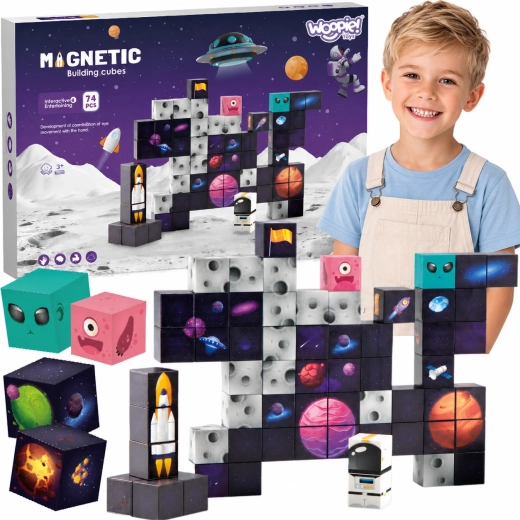 Magnetilised konstruktsiooniklotsid kosmos WOOPIE (74 osa)
