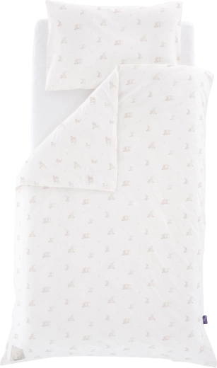 Träumeland jersey voodipesukomplekt HopHop Bunny Beige 100 × 135 cm + 40 × 60 cm