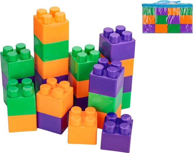 Building blocks 9 cm, 24 pcs in a bag