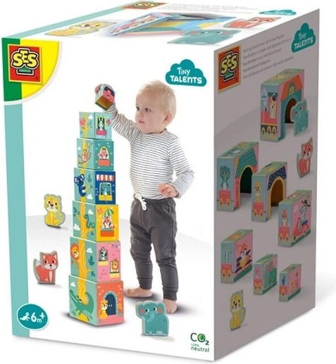 SES Tiny Talents Animal Stacking Block Tower