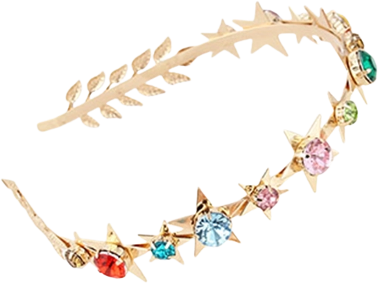 Pink Star Headband with Gemstones