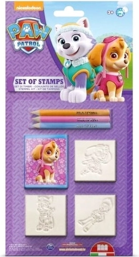 Multiprint Paw Patrol templid tüdrukutele – komplekt 3 tk