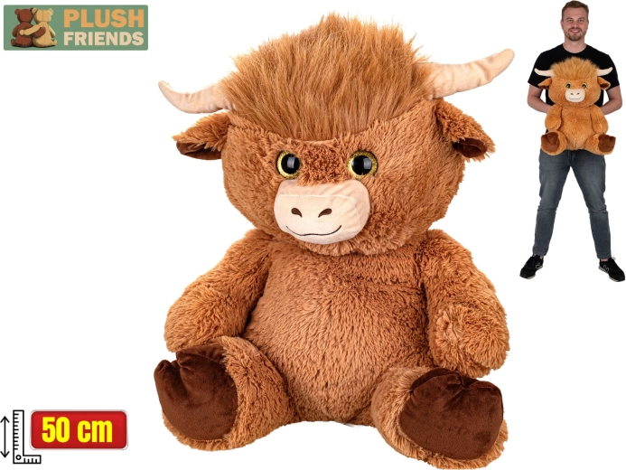 Plush Friends Scottish Highland Cow plush toy 50 cm, sitting
