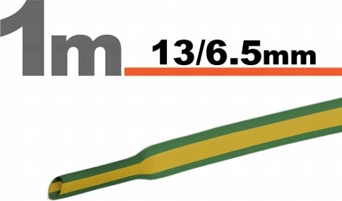 Kollakasroheline termokahanev toru 13 / 6,5 mm