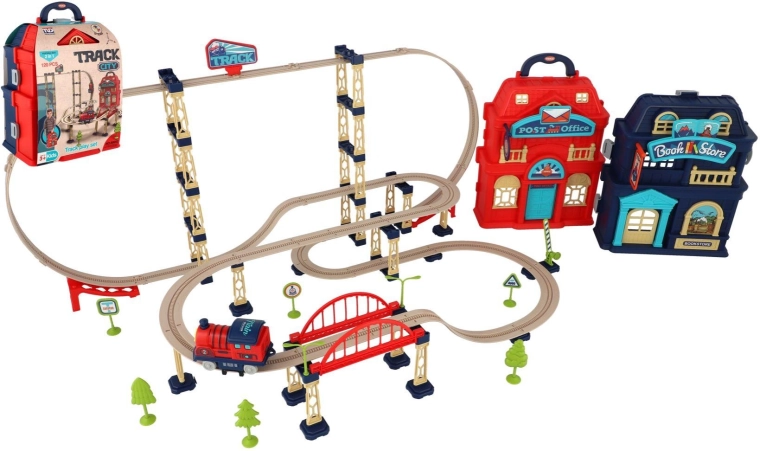 Track City rongirada kohvris 120 osaga, patareitoitel rongiga