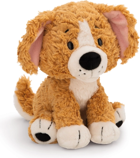 NICI plush brown dog sitting Green 20 cm