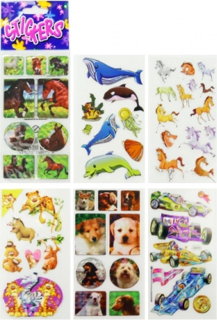 Dekoratiivsed adhesiivsed kleebised MIX – lilled, liblikad ja tähed, hõbedane/kuldne matt