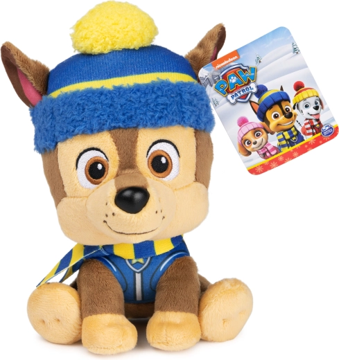Plush dog CHASE from PAW PATROL in winter hat and scarf 18 cm