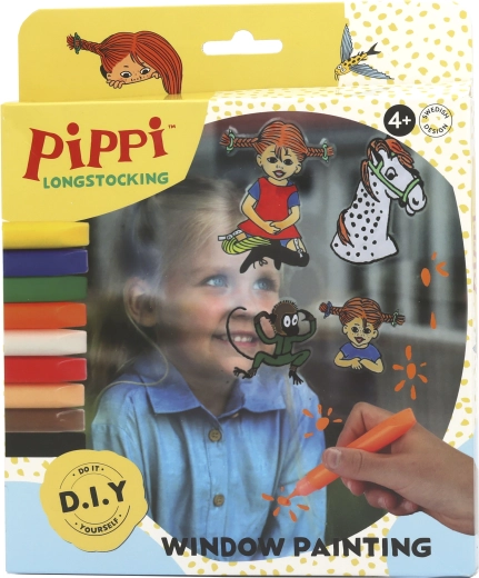 Pipi Pikksukk loov komplekt akende värvimiseks ja kaunistamiseks