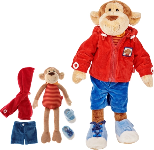 Sigikid plush monkey for learning to dress, 43 cm
