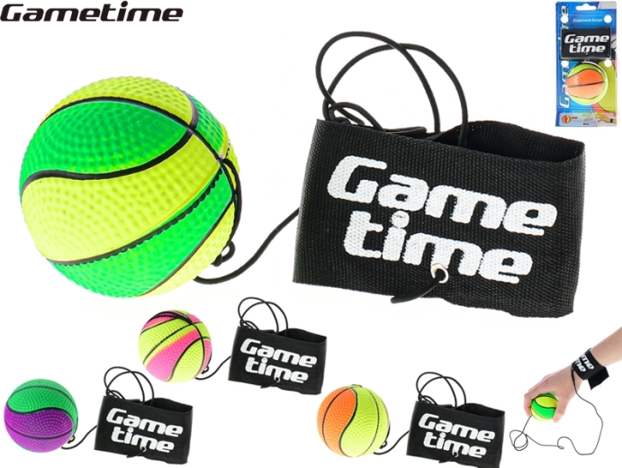 Gametime training ball on elastic 6 cm with wrist strap